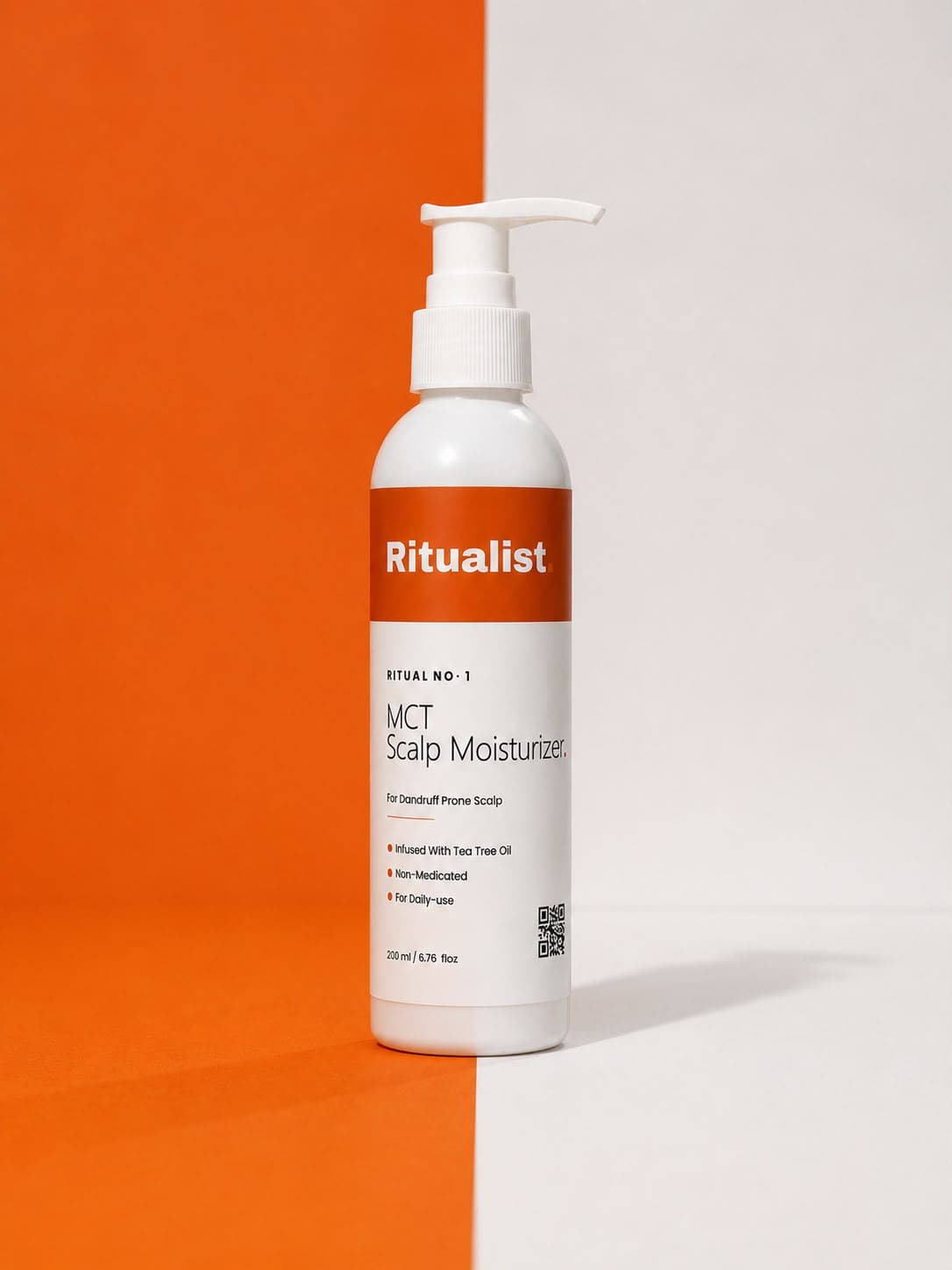 Ritualist MCT Scalp Moisturizer upright on split background